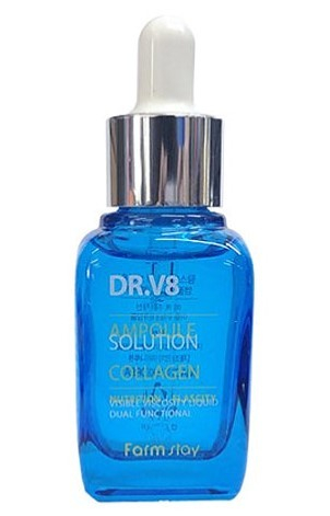 Сыворотка для лица с коллагеном для упругости кожи FarmStay DR-V8 Ampoule Solution Collagen, 30 мл