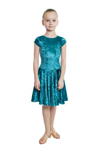 Рейтинговое платье Бархат  RPV30-00 28-34 мраморный изумруд