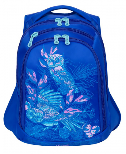 Рюкзак школьный Grizzly, артикул RD-832-3, цвет синий, материал текстиль