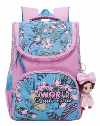 Рюкзак школьный Grizzly, артикул RA-773-3, цвет розовый, материал текстиль