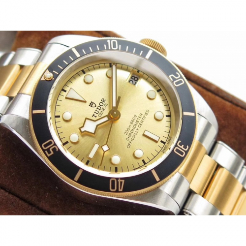 Механические tudor голубой залив золотой стальной серии мужские часы