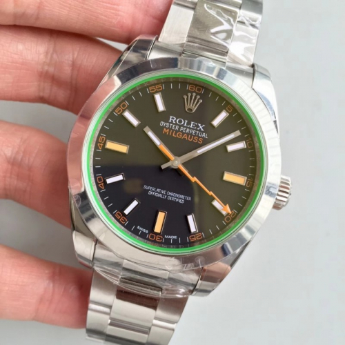 ROLEX MILGAUSS серии (зеленое стекло)Автоматические механические часы