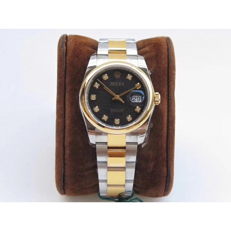 Rolex Дата просто 18к золото Edition автоматические механические часы