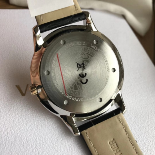 Оригинал Версаче Версаче тонкий серии VEBK УНИВЕРС мужской кожаный часы