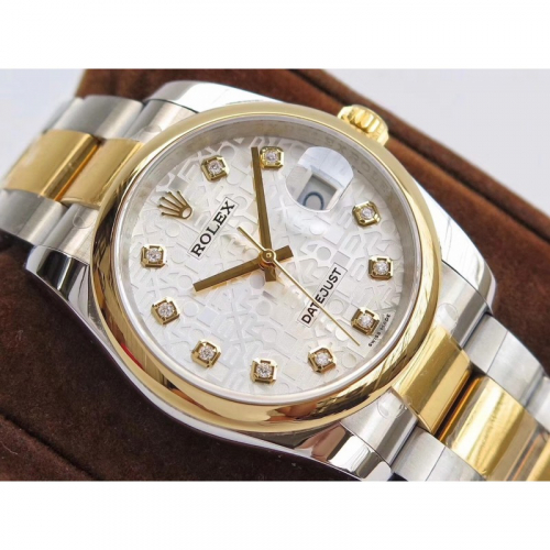 Rolex Дата просто 18к золото Edition автоматические механические часы