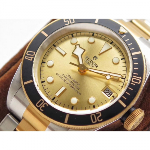 Механические tudor голубой залив золотой стальной серии мужские часы
