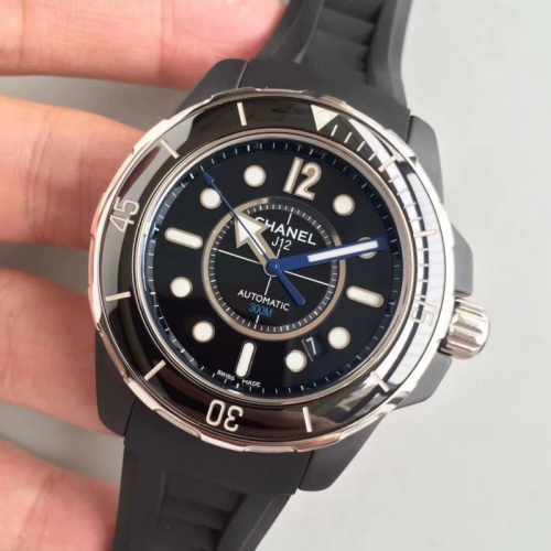 Шанель j12 серии польностью керамический пара часы черный керамический