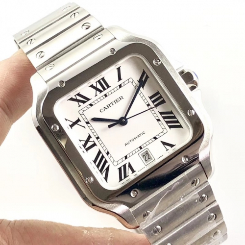 Новый Картье Сантос де Картье серии мужские часы стальной лентой