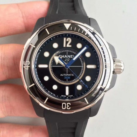 Шанель j12 серии польностью керамический пара часы черный керамический