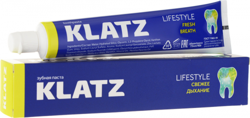 Зубная паста Klatz LIFESTYLE Свежее дыхание 75 мл