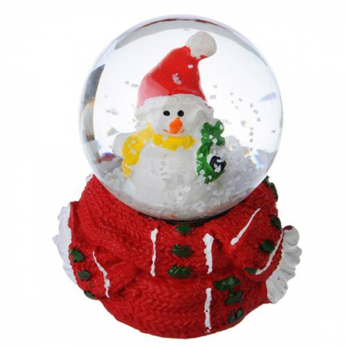 Снежный шар СНОУ БУМ 7, 5 см, полистоун, со Снеговиком, 4 дизайна