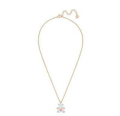 TEDDY PENDANT, MULTI-COLORED, ROSE-GOLD TONE PLATED