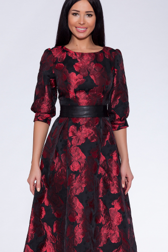 #20799 Платье (Emansipe) Бордовый/черный