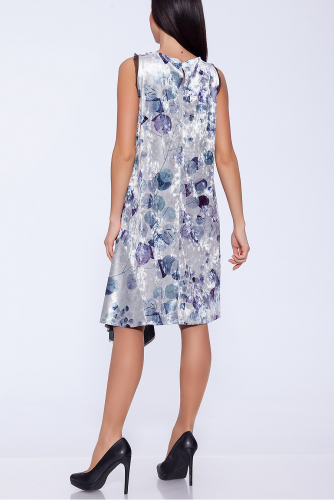 #53436 Платье (OZO) Серый/фиолетовый