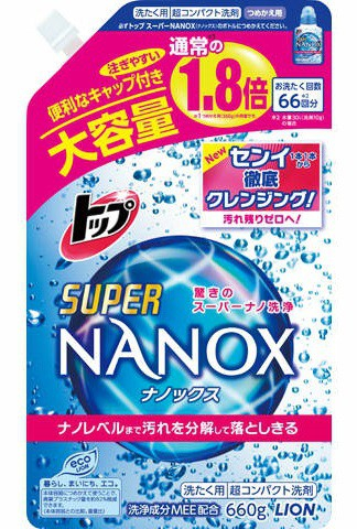 Жидкое средство для стирки Top Super NANOX, запасной блок, 660 мл