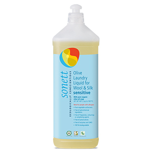 6642 Жидкое средство для стирки изделий из шерсти и шелка на основе оливкового масла Sensitive для чувствительной кожи.Sonett, 1л