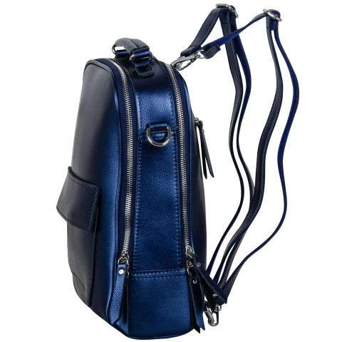 Рюкзаки из кожи 1015, deep blue