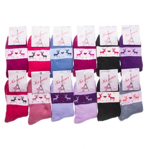 Носки для девочек махровые Komax 6601