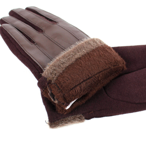 Сенсорные комбинированные перчатки (кожа PU)