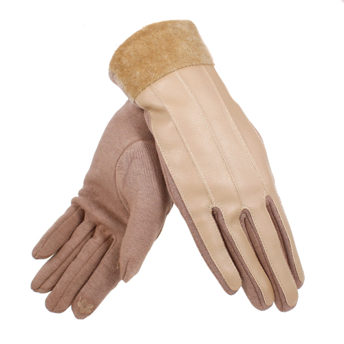 Сенсорные комбинированные перчатки (кожа PU)