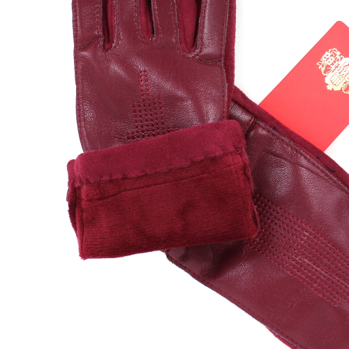 Комбинированные сенсорные перчатки (кожа PU + имитация замши)