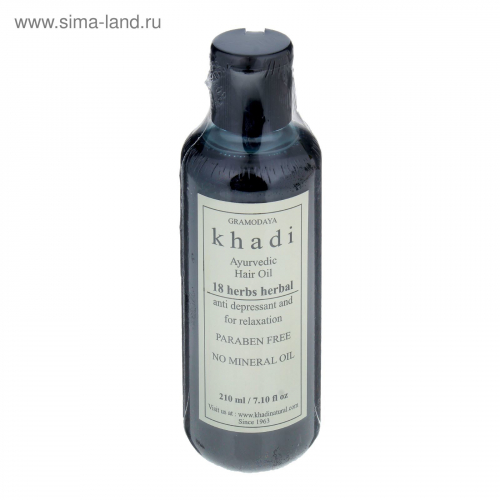 масло для волос Кхади Натурал СЛС фри (без сульфатов, парабенов и минерального масла) 210мл 18 трав