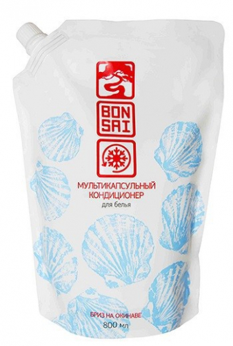 BONSAI Мультикапсульный кондиционер для белья с двойным бриз - эффектом Бриз на Окинаве, 800 мл