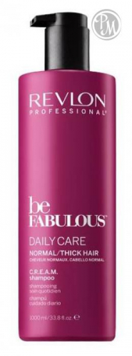 Revlon be fabulous очищающий шампунь ежедневный уход для нормальных/густых волос 1000 мл БС