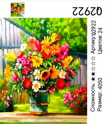 Q2922 Картины-раскраски по номерам 40х50