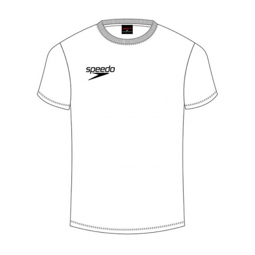 SPEEDO Junior Small Logo T-Shirt white футболка подрост, (0003) бел