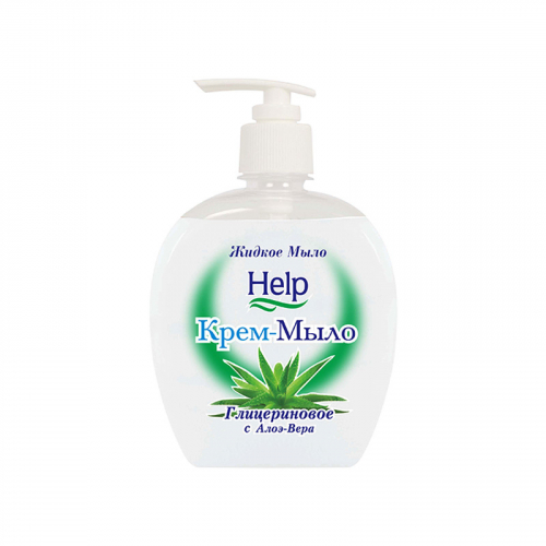 Жидкое глицириновое мыло с дозатором ”Help”  500гр