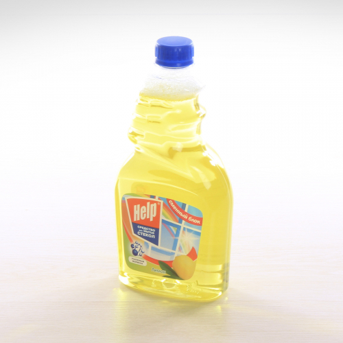 Средство для мытья стекол ”Help” Лимон 0,5л без распылителя
