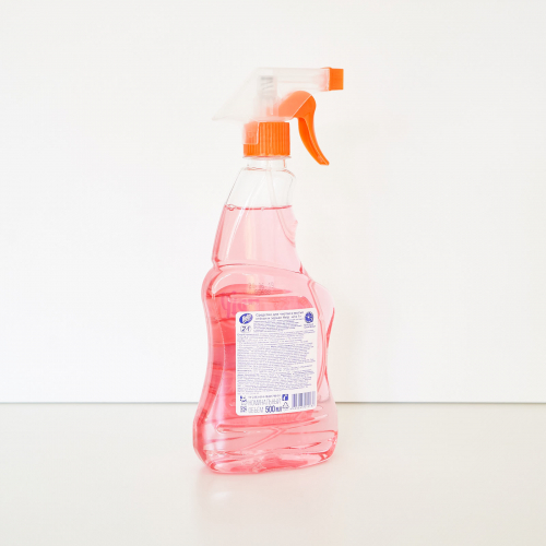 Средство для мытья стекол ”Help” 2 в 1 Красный грейпфрут 0,5 л с распылителем