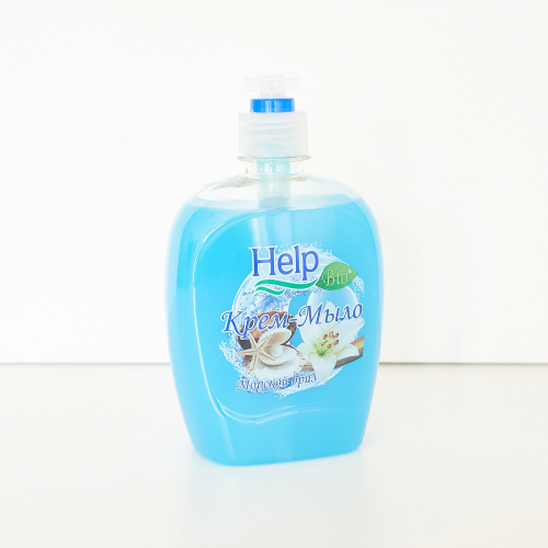 Жидкое мыло ”Help” Морской бриз 500 г с дозатором