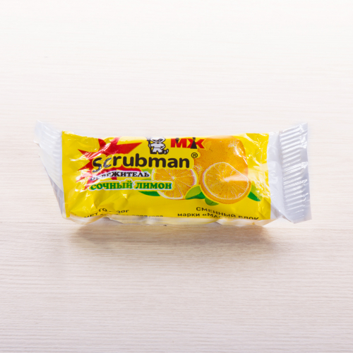 Запасной блок для унитаза Scrubman №18-1 Сочный лимон  30 гр