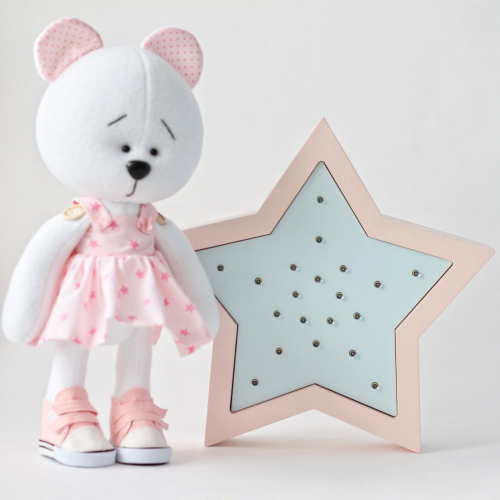 Набор для создания текстильной игрушки Мишка девочка