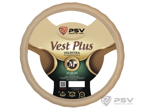 Оплётка на руль PSV VEST (EXTRA) PLUS Fiber (Бежевый) М
