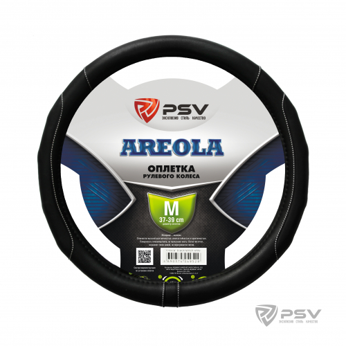 Оплётка на руль PSV AREOLA (Черный/Отстрочка белая) M