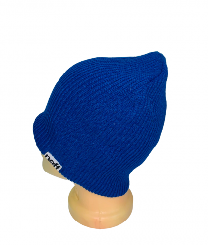 Синяя молодежная шапка  №1616