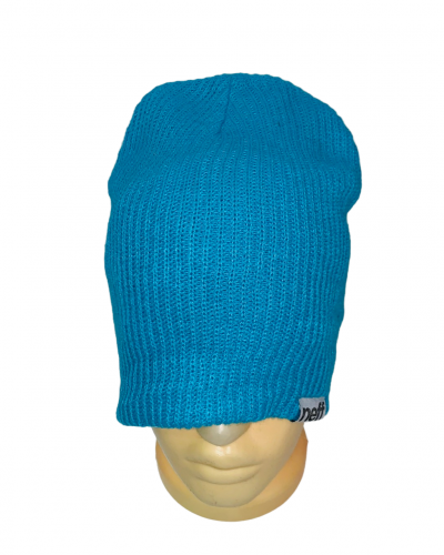 Крутая шапка голубого цвета  №1618