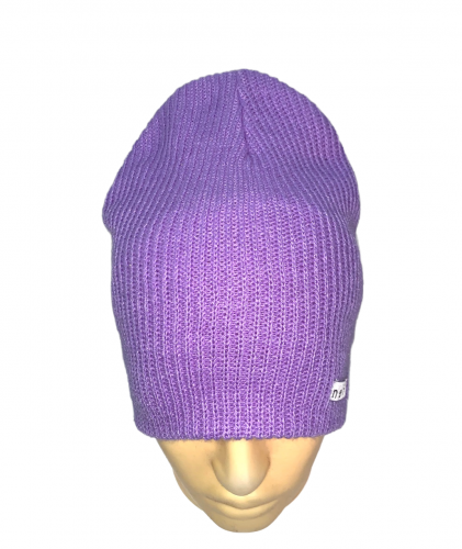Топовая шапка фиолетового цвета  №284