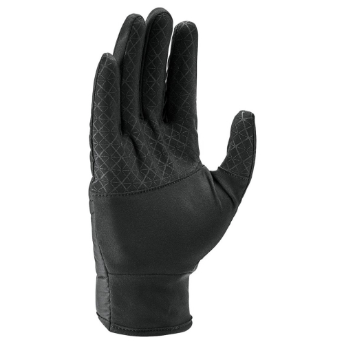 NIKE MEN'S QUILTED RUN GLOVES 2.0 L BLACK/SILVER, мужские перчатки для бега, (042) черн/серебр