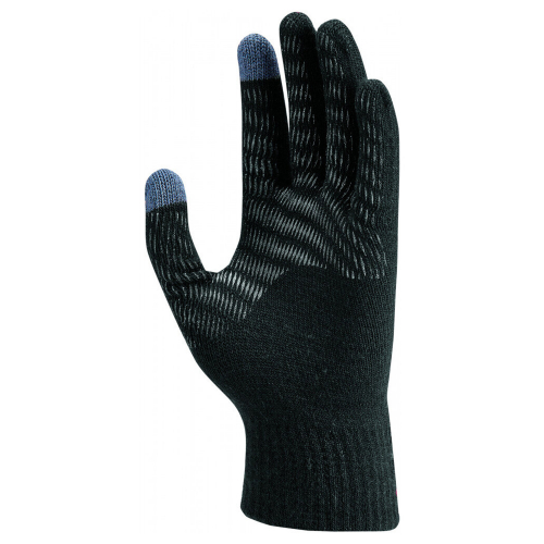 NIKE KNITTED TECH AND GRIP GLOVES S/M BLACK/ANTHRACITE/METALLIC GOLD, перчатки для холодной погоды, (047) черн/черн/зол