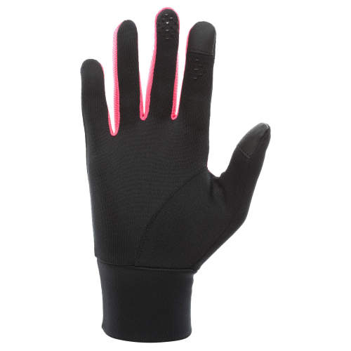 NIKE WOMEN'S DRI-FIT TAILWIND RUN GLOVES S BLACK/HYPER PINK, женские перчатки для бега, (091) черн/роз