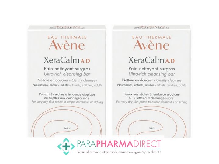 Avène XeraCalm A.D Pain Nettoyant Surgras 2x100gLot × 2