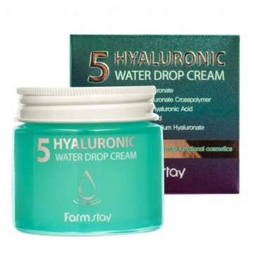 Крем увлажняющий с 5 видами гиалуроновой кислоты FARMSTAY Hyaluronic 5 Water Drop Cream 80мл