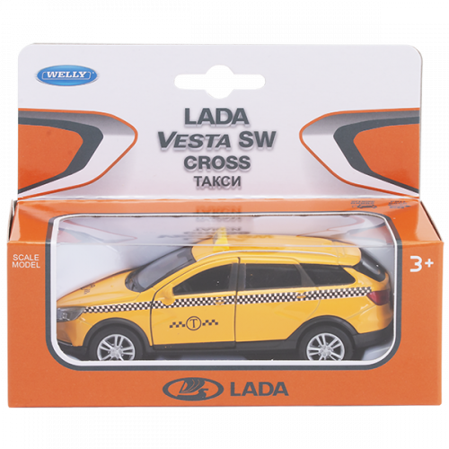 Игрушка модель машины 1:34-39 LADA VESTA SW CROSS  такси