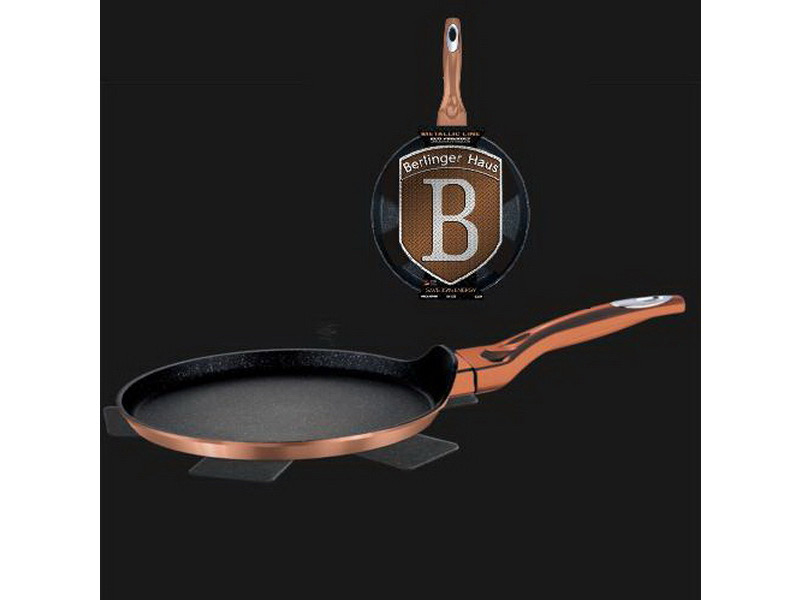 Сковорода блинная 25см с антипригарным покрытием кован rosegold line