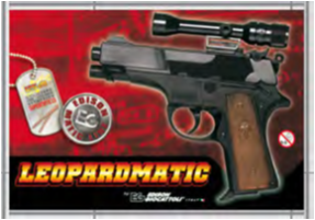 Пистолет Leopardmatic  17,5cm, короб, 13 зарядов