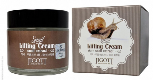Крем для лица подтягивающий с экстрактом слизи улитки JIGOTT Snail Lifting Cream